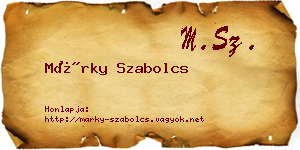 Márky Szabolcs névjegykártya